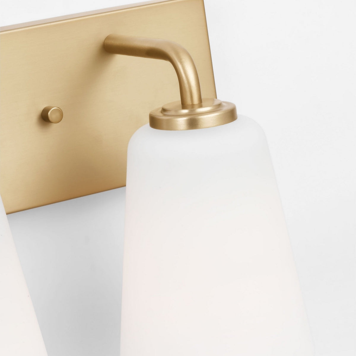 Miles Two Light Bath — Etched white glass