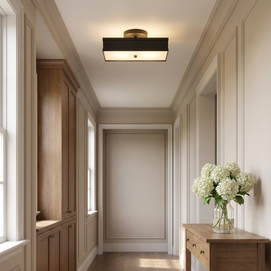 Dupont 12 Square Semi Flush