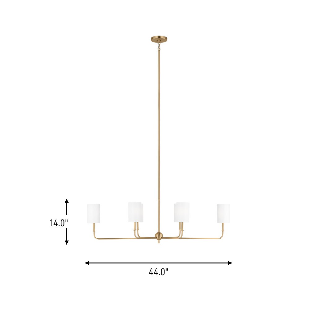 Six Light Chandelier — 14.00"