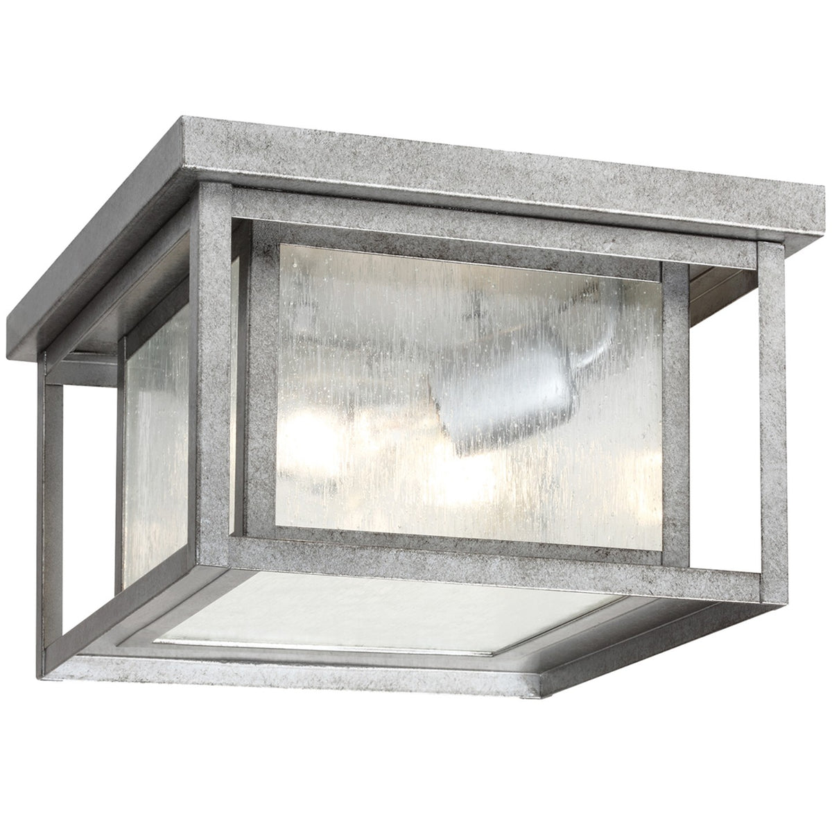 Hunnington Flush Mount — 2 Light, Clear Seeded