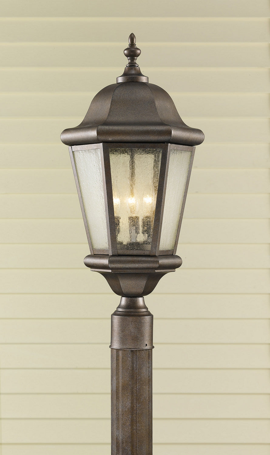 Three Light Outdoor Post Lantern — 22.25"