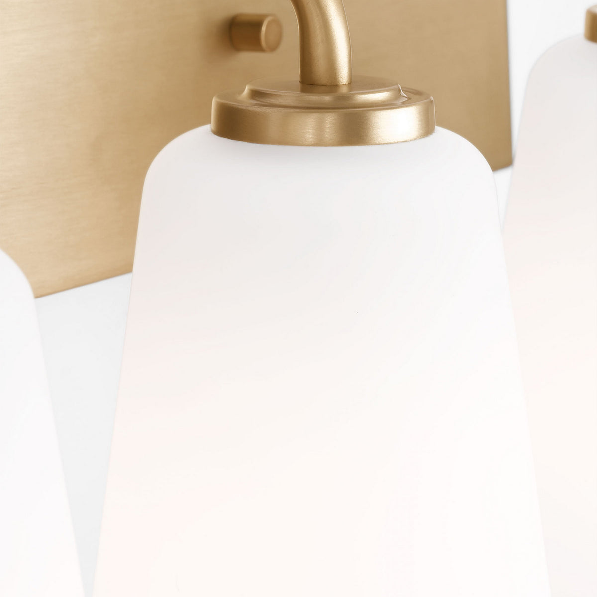 Miles Three Light Bath — Etched white glass