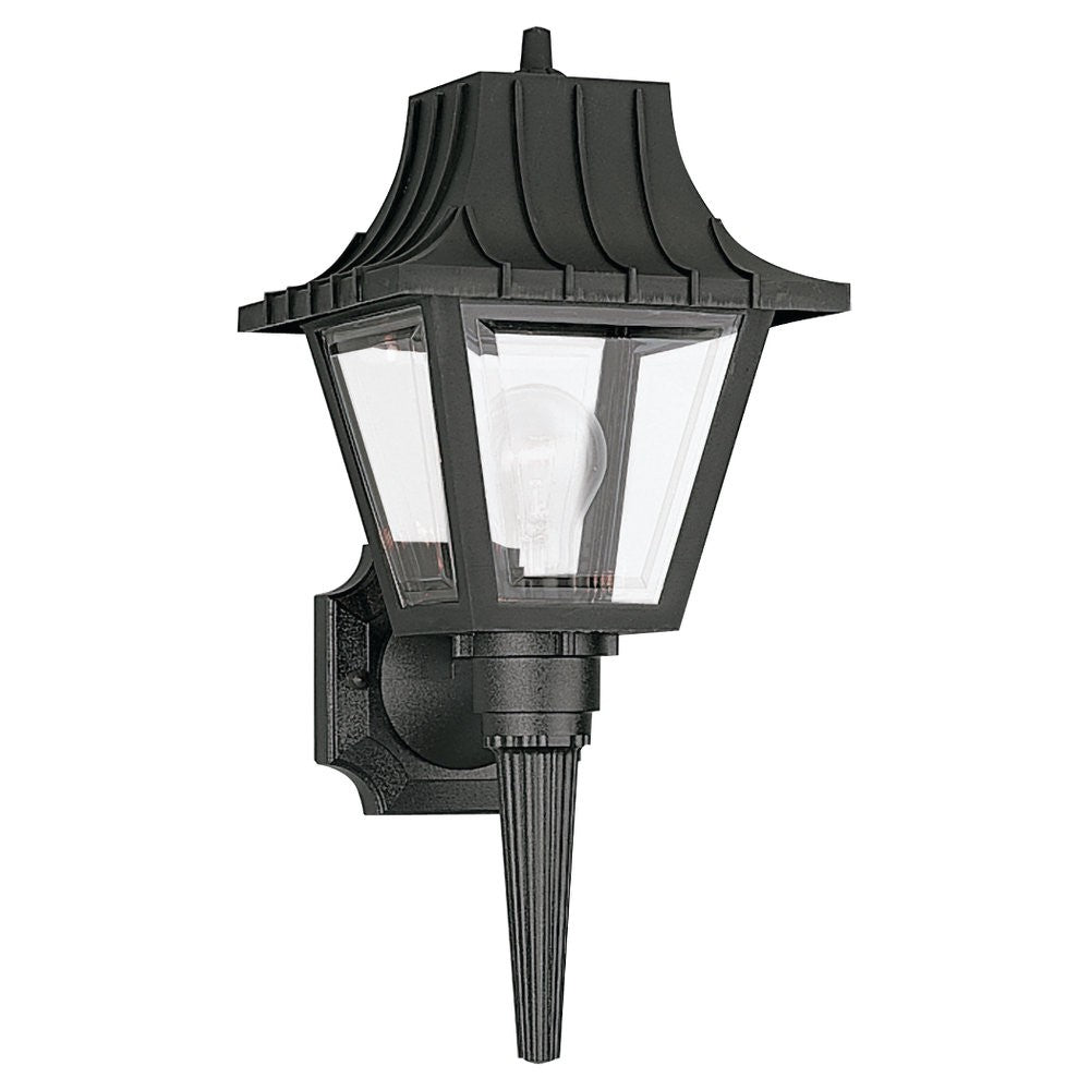 One Light Outdoor Wall Lantern — 17.50", Clear Beveled
