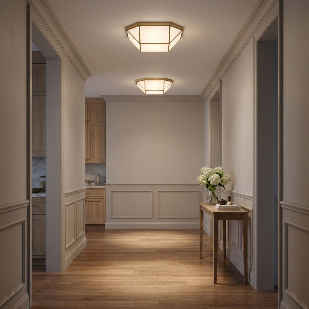 Four Light Flush Mount — 6.00", 60 W