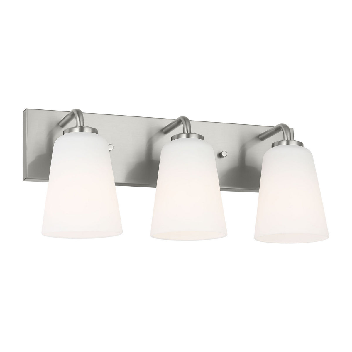 Miles Three Light Bath — Etched white glass