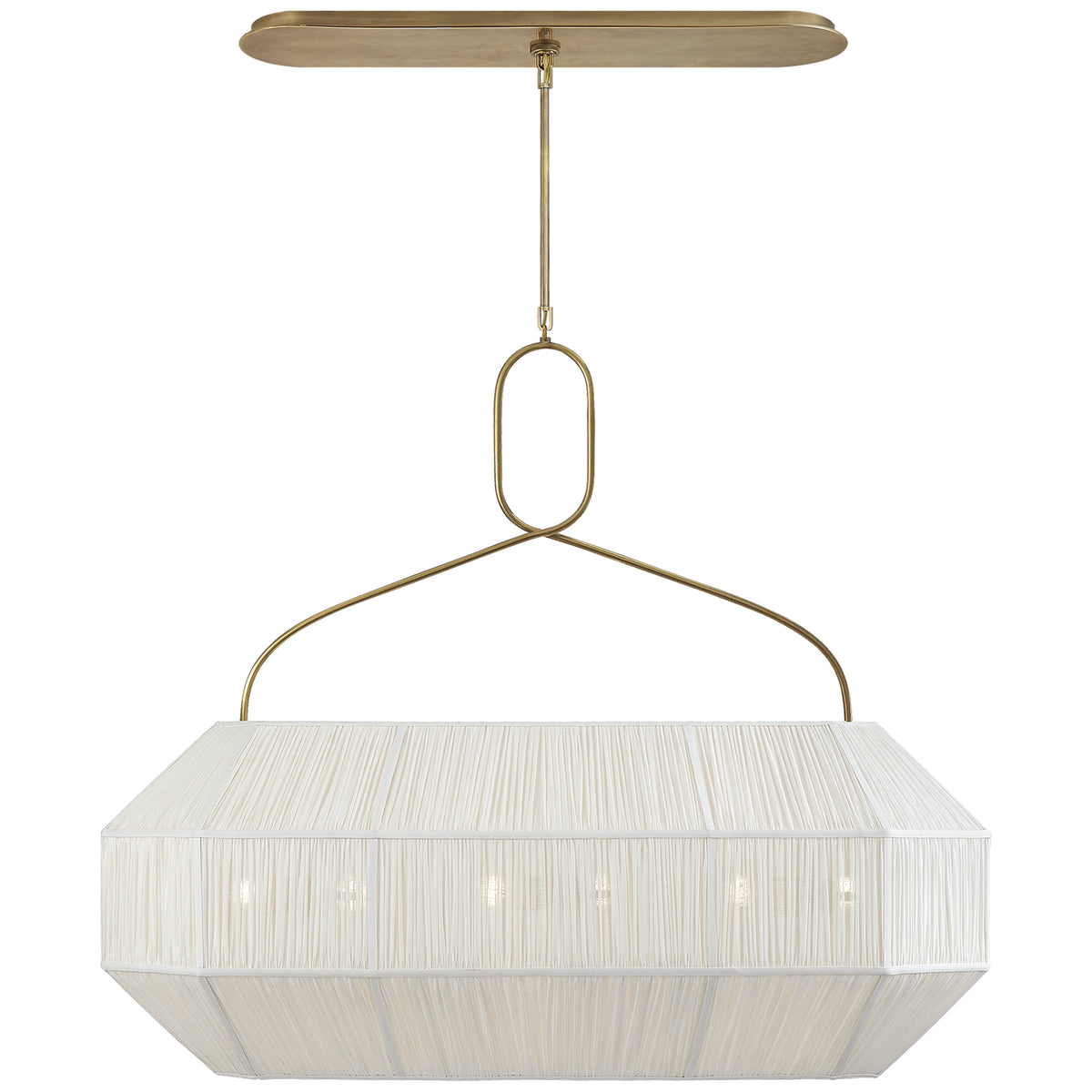 Six Light Linear Chandelier