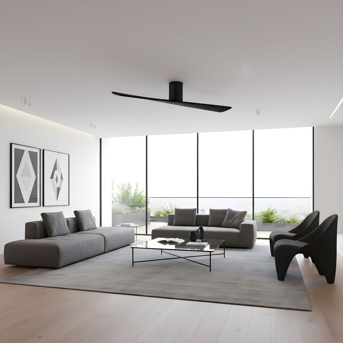 Plank Smart 52" Hugger Ceiling Fan