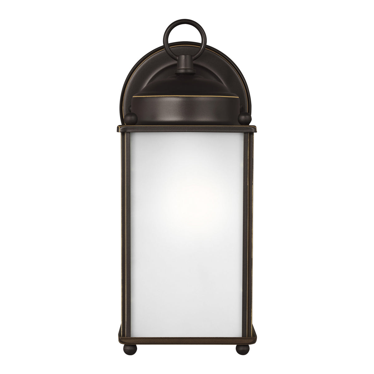 New Castle Medium Wall Lantern — Satin Etched