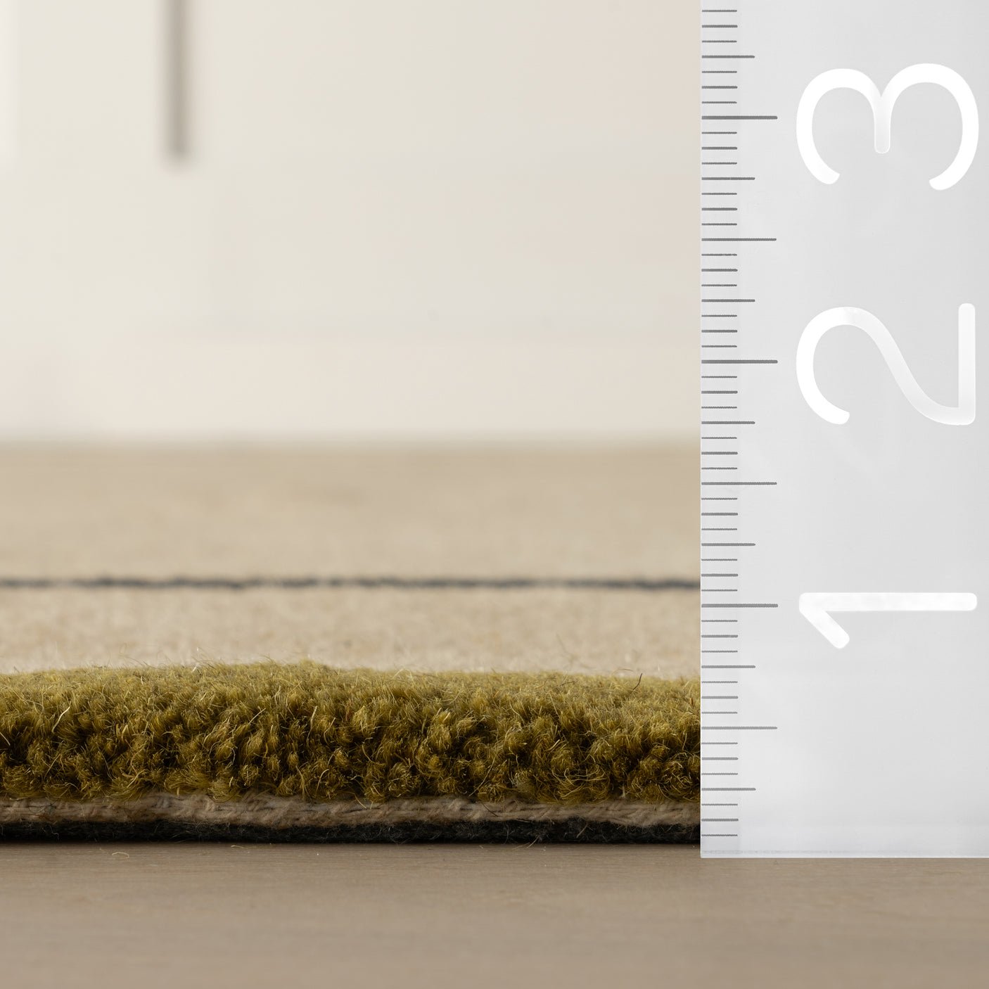 Nate Berkus Serge Bordered Wool Cozy Area Rug