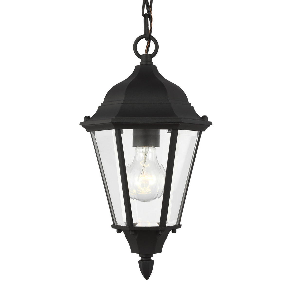 Bakersville Flat 14.5" Hanging Lantern — Satin Etched