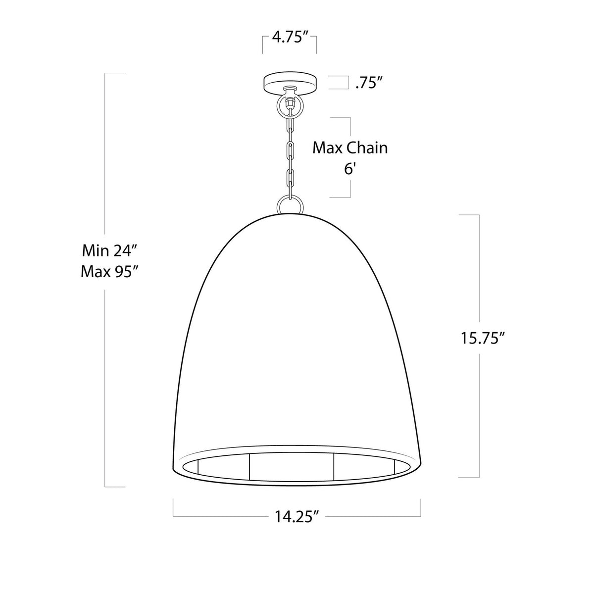 Beehive One Light Outdoor Pendant — 24.00"
