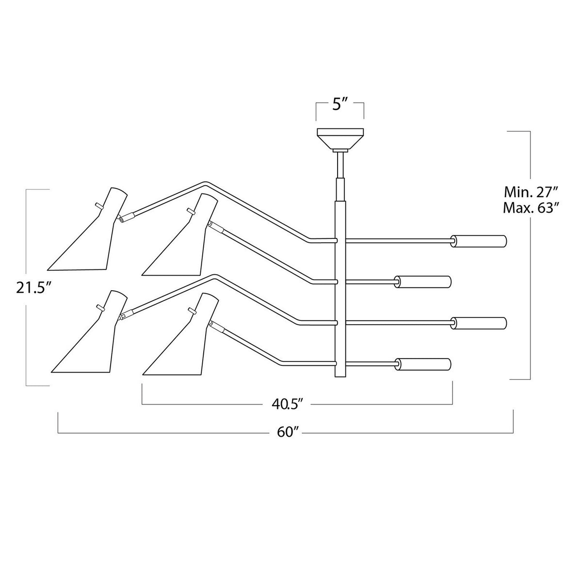 Spyder Four Light Chandelier