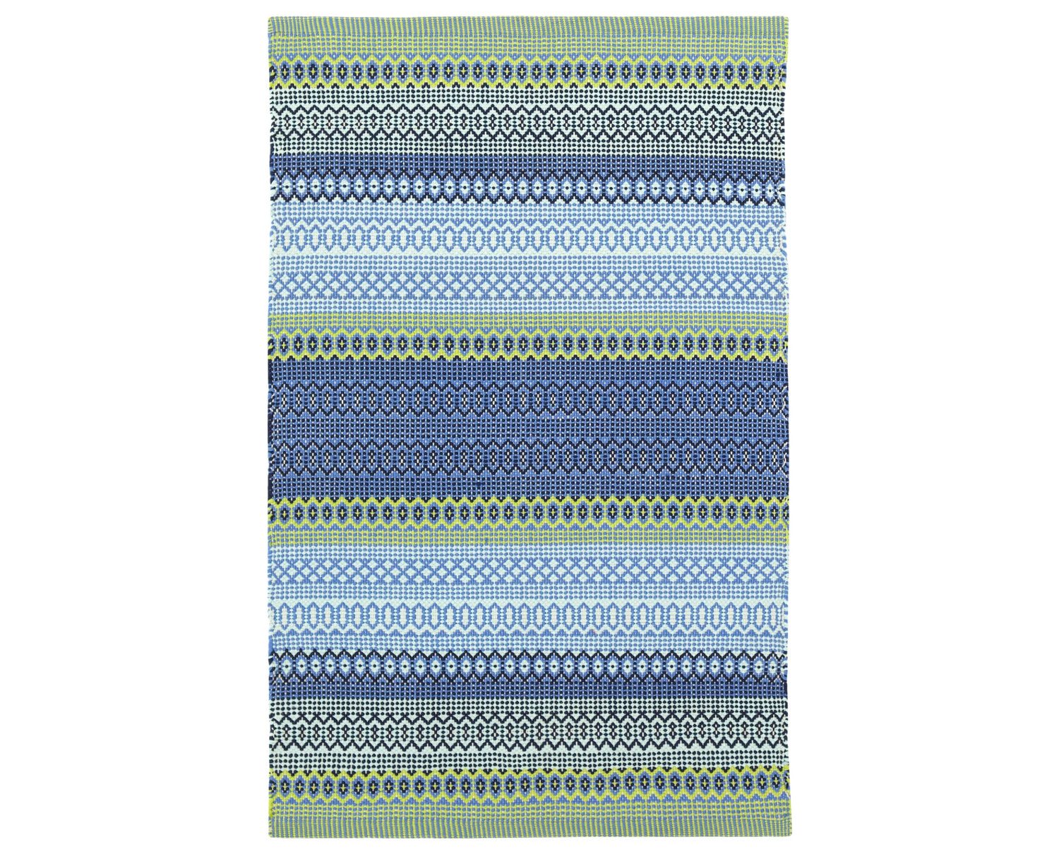 Rug with a Fiesta Stripe pattern on a plain background