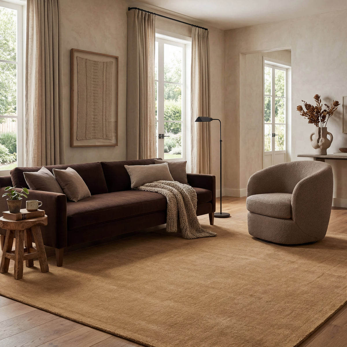 Dash & Albert Gania Modern Rug in Tan, photo 2