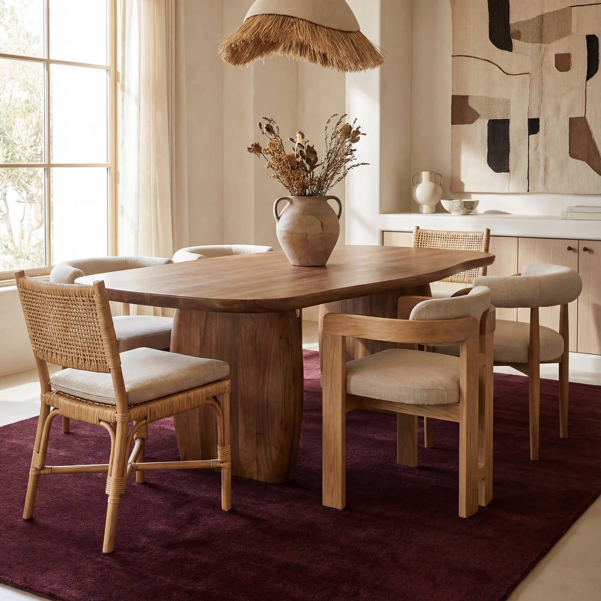 Dash & Albert Gania Modern Rug in Wine, photo 4