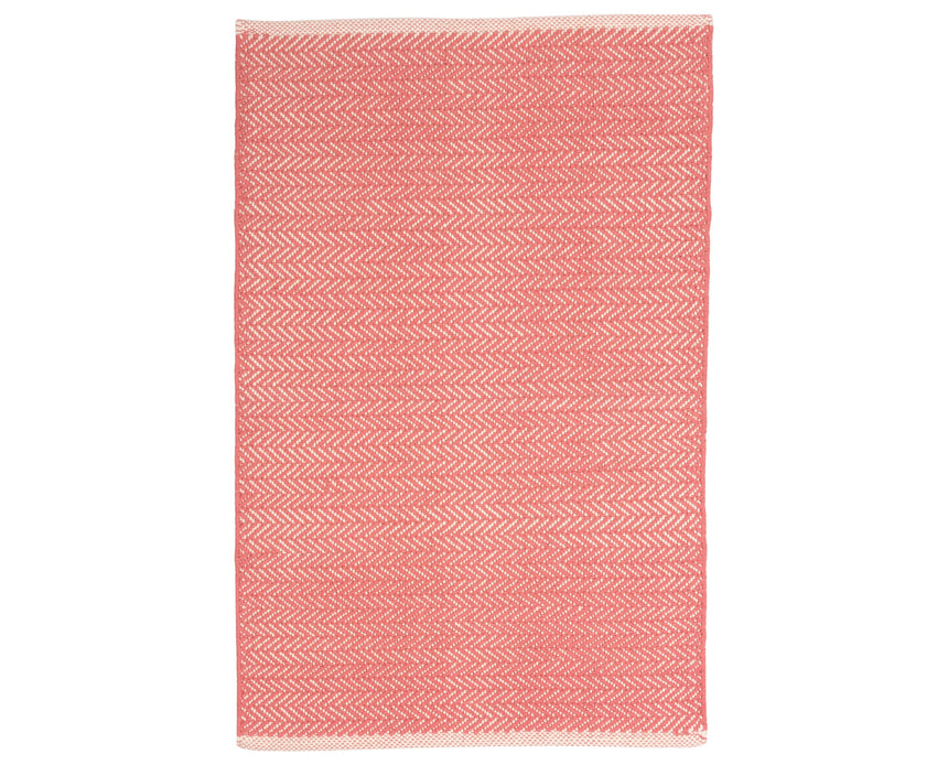 Rug with a Herringbone Handwoven pattern on a plain background