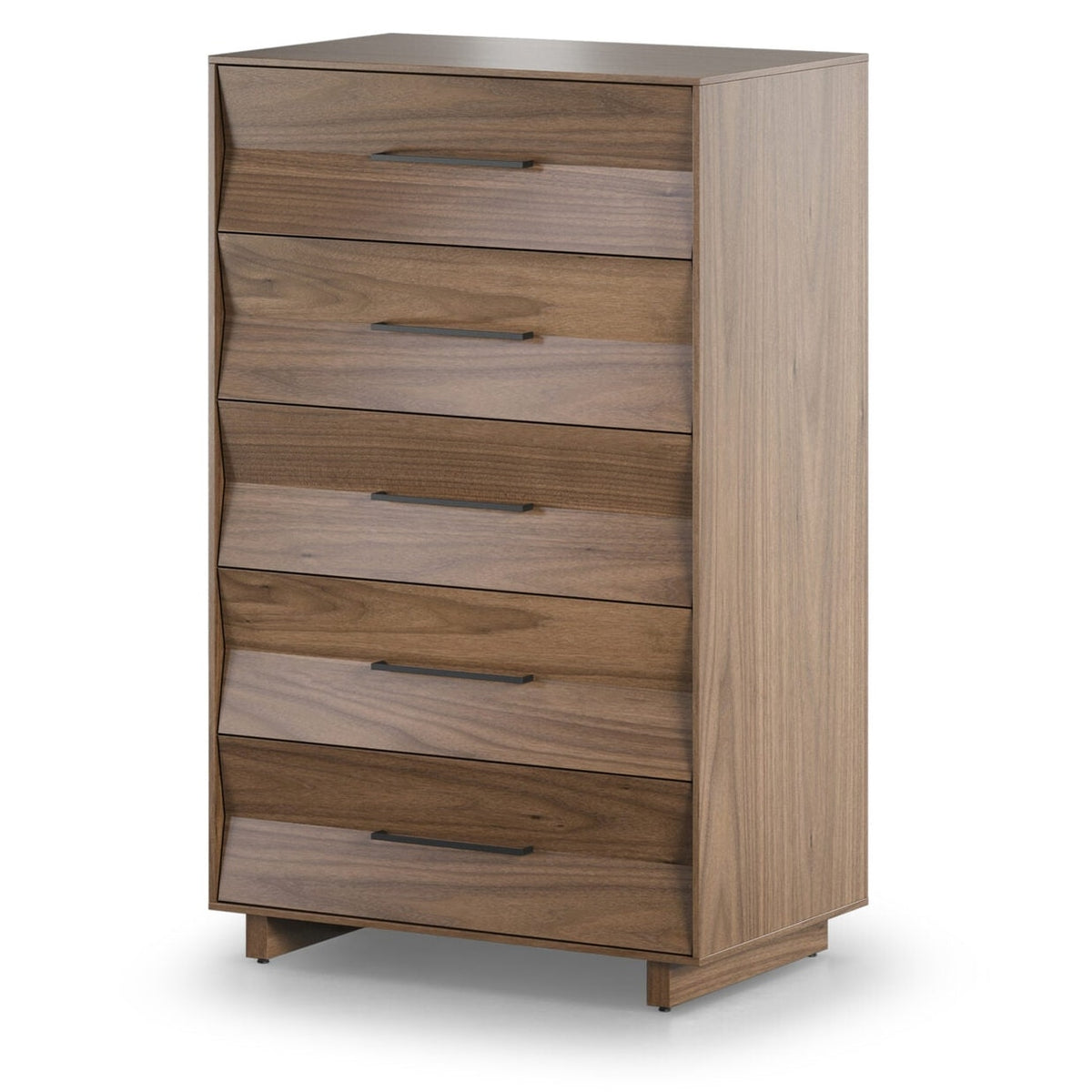 BDi KAVA 5-Drawer Chest in Natural Walnut, on white