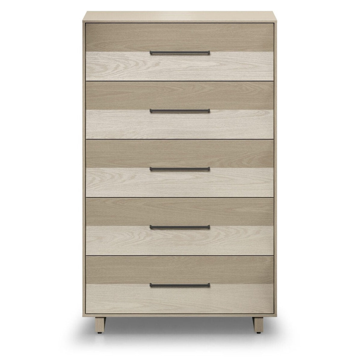 BDi KAVA 5-Drawer Chest in Washed Oak, on white