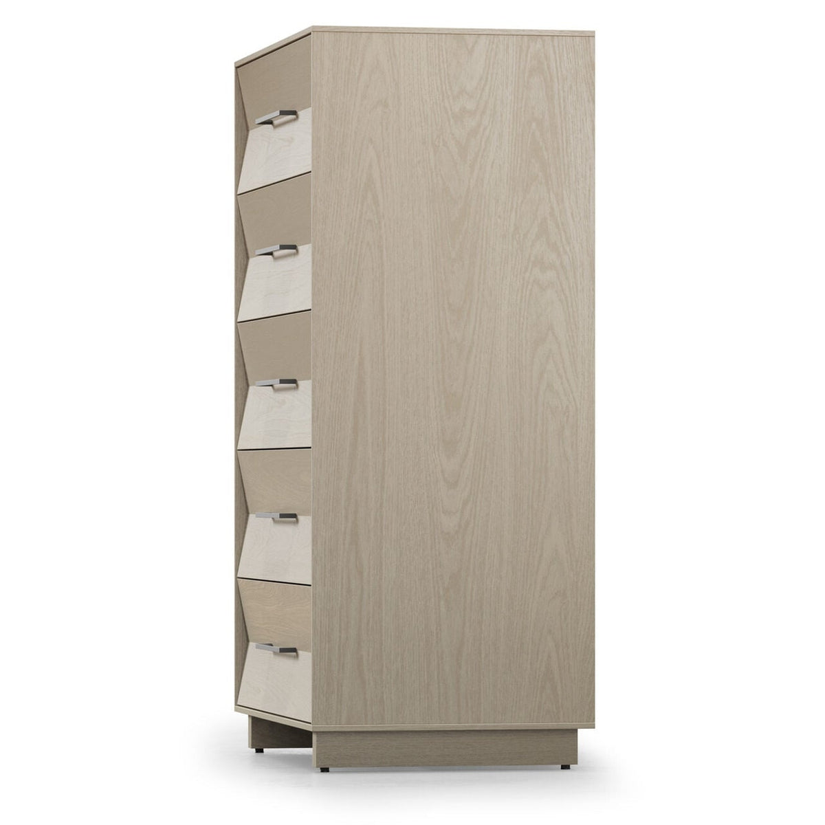 BDi KAVA 5-Drawer Chest in Washed Oak, on white