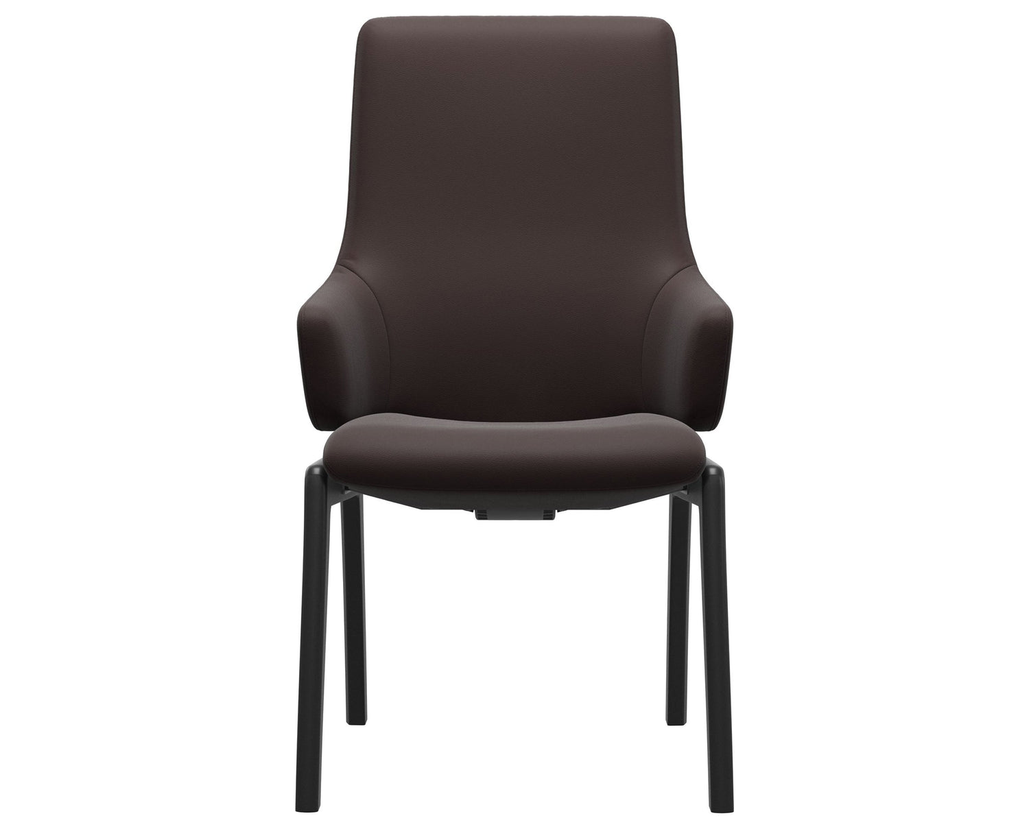 Laurel | High Back Dining Chair with D100 Vertical Legs with Arms