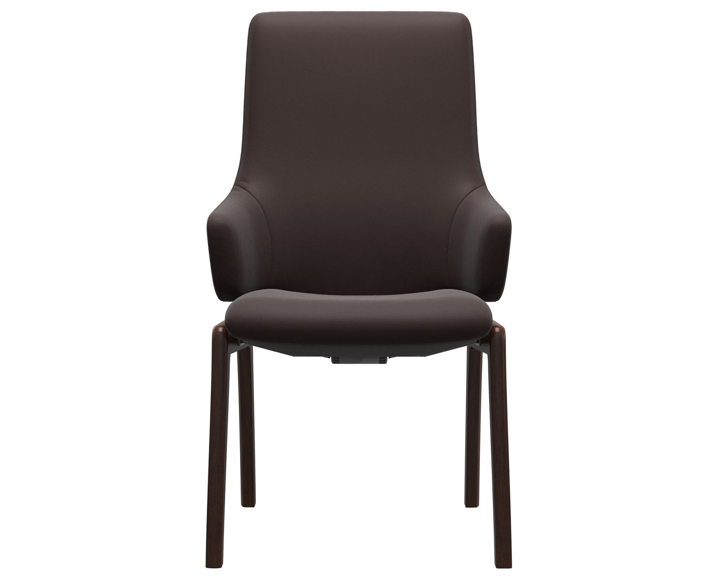 Laurel | High Back Dining Chair with D100 Vertical Legs with Arms