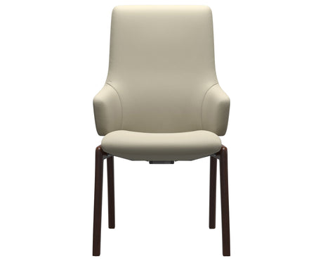 Laurel | High Back Dining Chair with D100 Vertical Legs with Arms