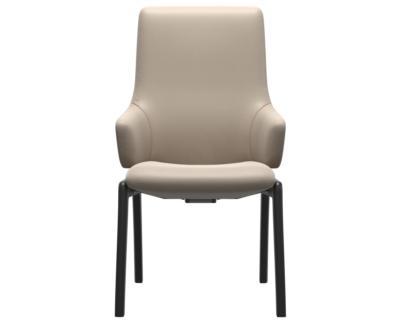 Laurel | High Back Dining Chair with D100 Vertical Legs with Arms