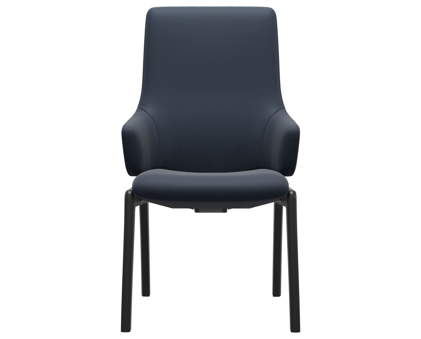 Laurel | High Back Dining Chair with D100 Vertical Legs with Arms