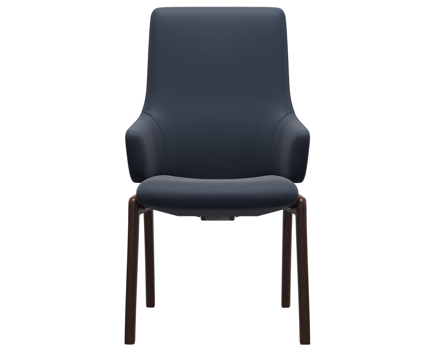 Laurel | High Back Dining Chair with D100 Vertical Legs with Arms