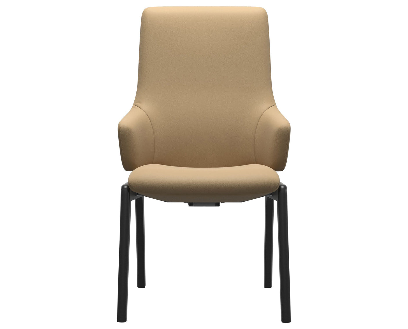 Laurel | High Back Dining Chair with D100 Vertical Legs with Arms