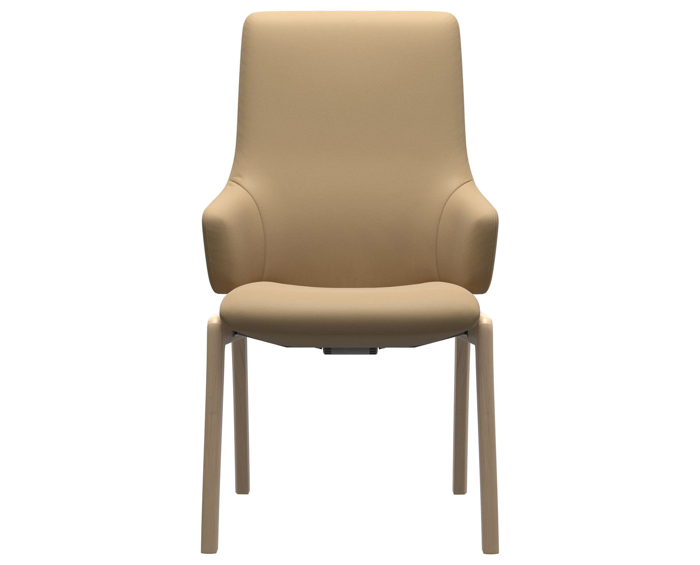 Laurel | High Back Dining Chair with D100 Vertical Legs with Arms