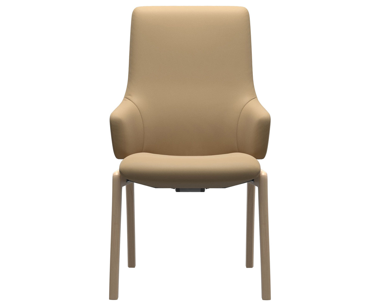 Laurel | High Back Dining Chair with D100 Vertical Legs with Arms