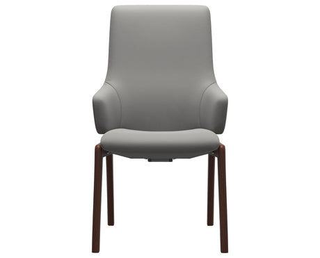 Laurel | High Back Dining Chair with D100 Vertical Legs with Arms