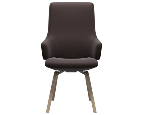 Laurel | High Back Dining Chair with D200 Slanted Legs with Arms