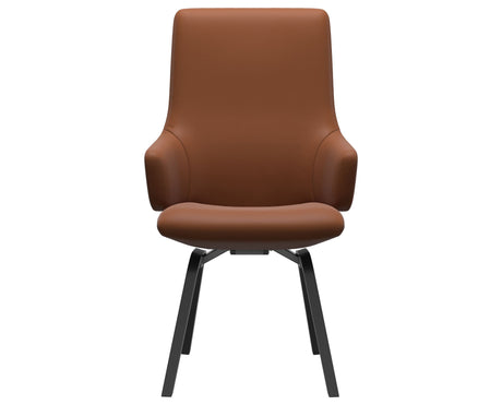 Laurel | High Back Dining Chair with D200 Slanted Legs with Arms