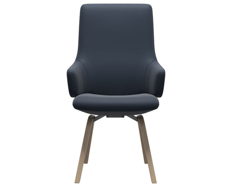 Laurel | High Back Dining Chair with D200 Slanted Legs with Arms
