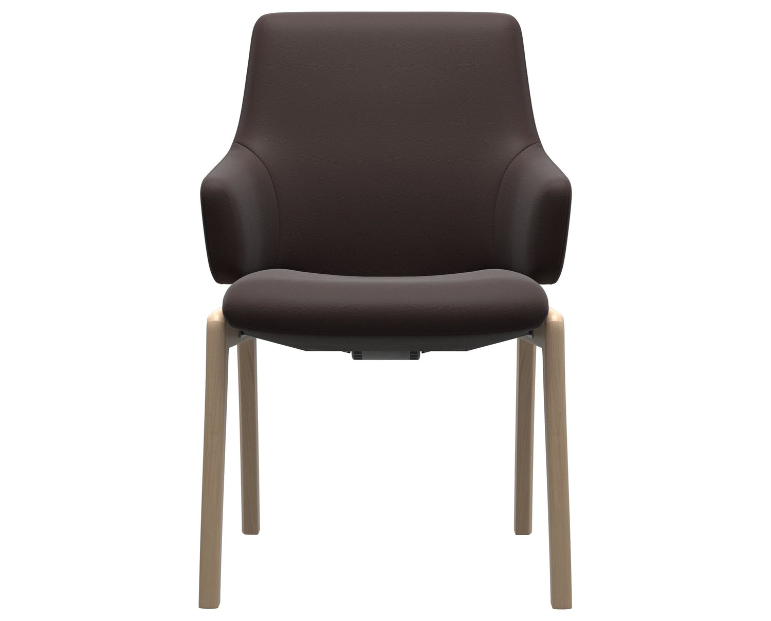 Laurel | Low Back Dining Chair with D100 Vertical Legs with Arms