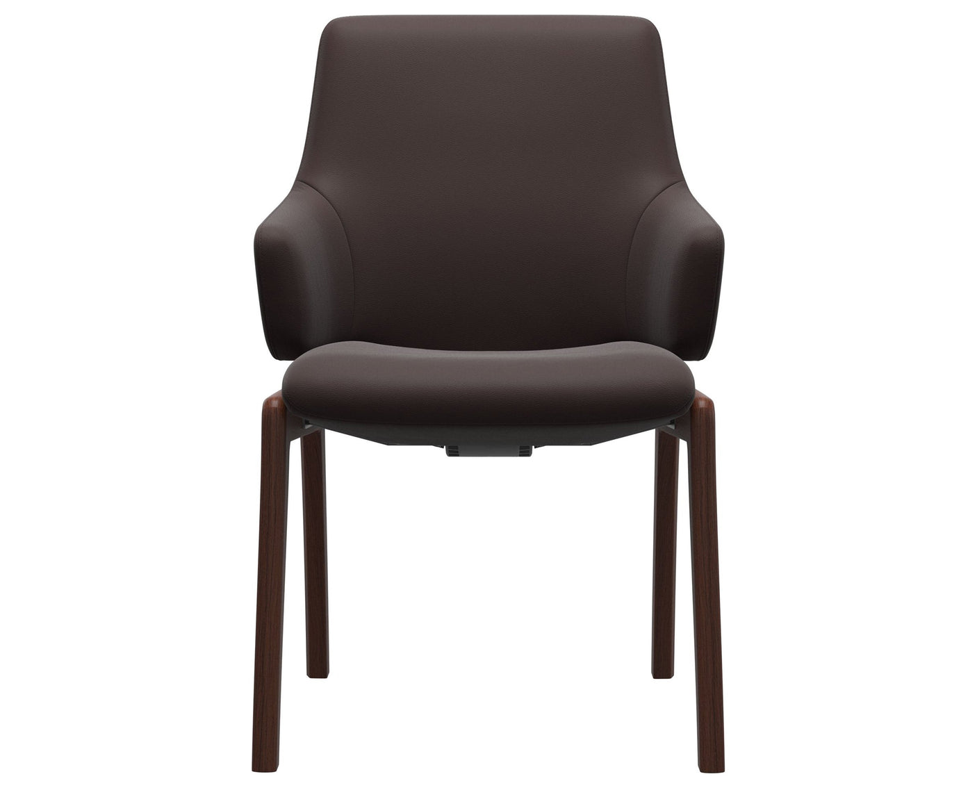 Laurel | Low Back Dining Chair with D100 Vertical Legs with Arms