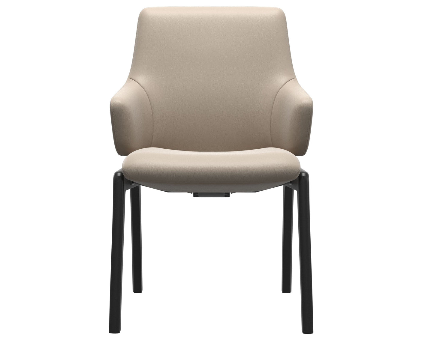 Laurel | Low Back Dining Chair with D100 Vertical Legs with Arms