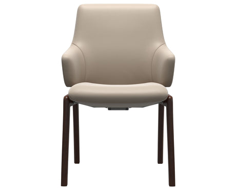 Laurel | Low Back Dining Chair with D100 Vertical Legs with Arms