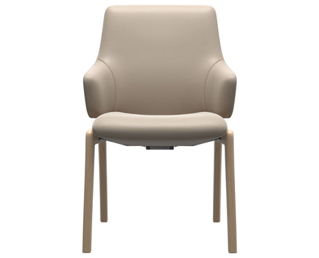 Laurel | Low Back Dining Chair with D100 Vertical Legs with Arms