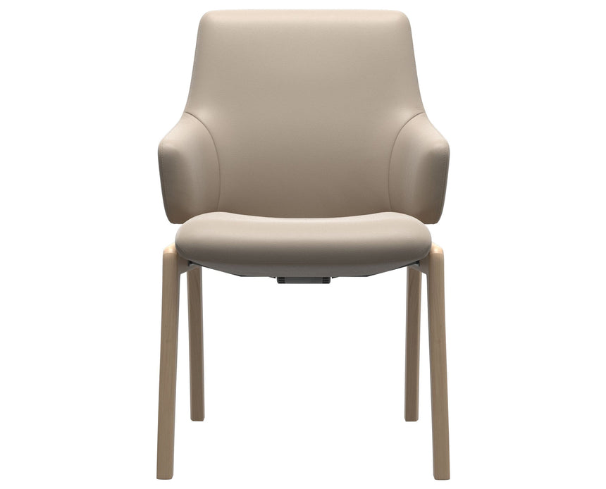 Laurel | Low Back Dining Chair with D100 Vertical Legs with Arms