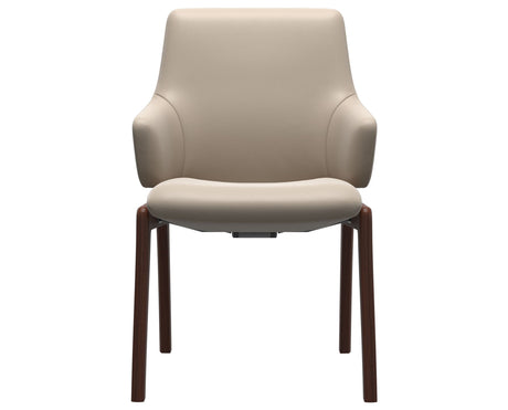 Laurel | Low Back Dining Chair with D100 Vertical Legs with Arms