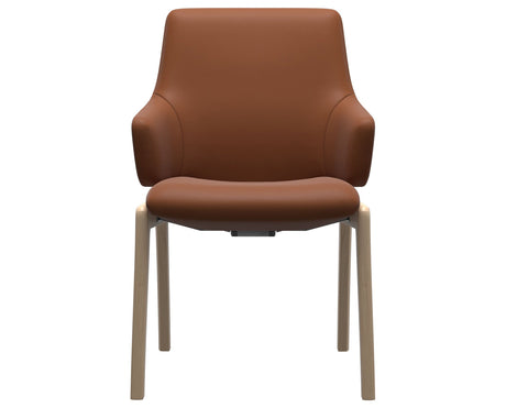Laurel | Low Back Dining Chair with D100 Vertical Legs with Arms