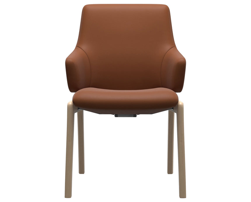 Laurel | Low Back Dining Chair with D100 Vertical Legs with Arms