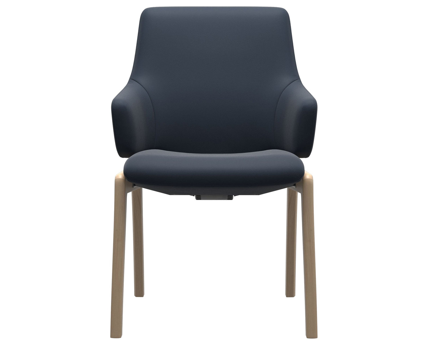 Laurel | Low Back Dining Chair with D100 Vertical Legs with Arms