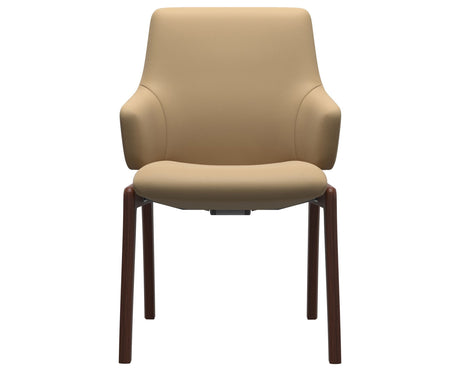 Laurel | Low Back Dining Chair with D100 Vertical Legs with Arms