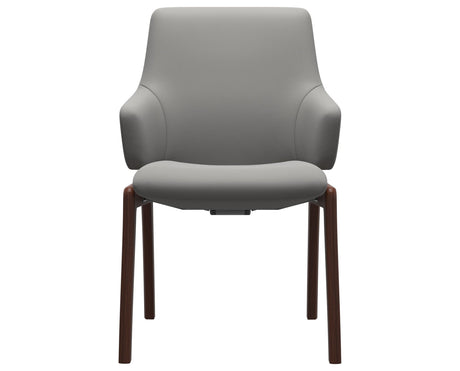 Laurel | Low Back Dining Chair with D100 Vertical Legs with Arms