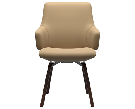 Laurel | Low Back Dining Chair with D200 Slanted Legs with Arms