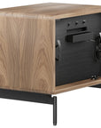 Natural Walnut with Powder Coated Steel | BDI Linq 28" Nightstand | Valley Ridge Furniture